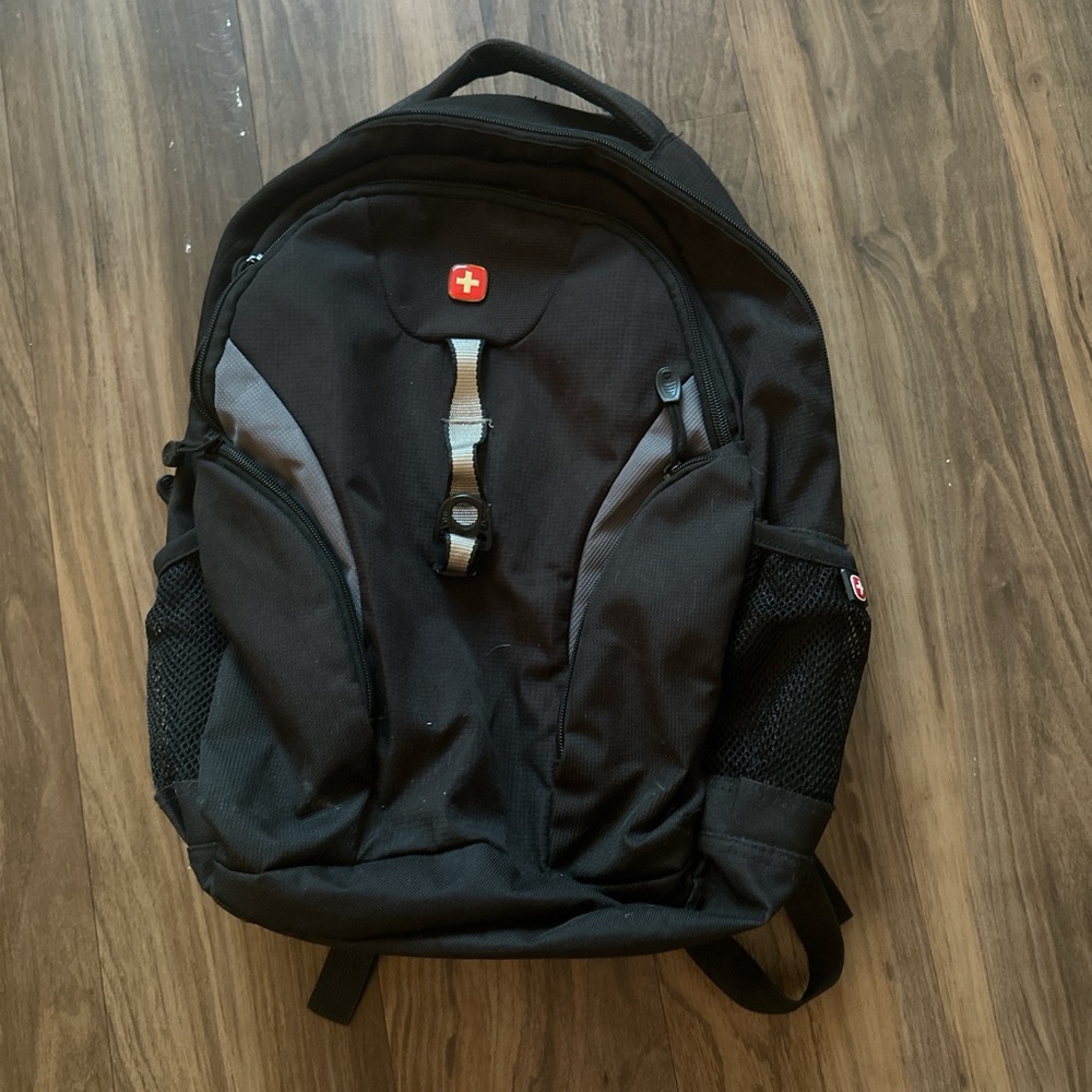 SwissGear Black Backpack Durable Travel Essential